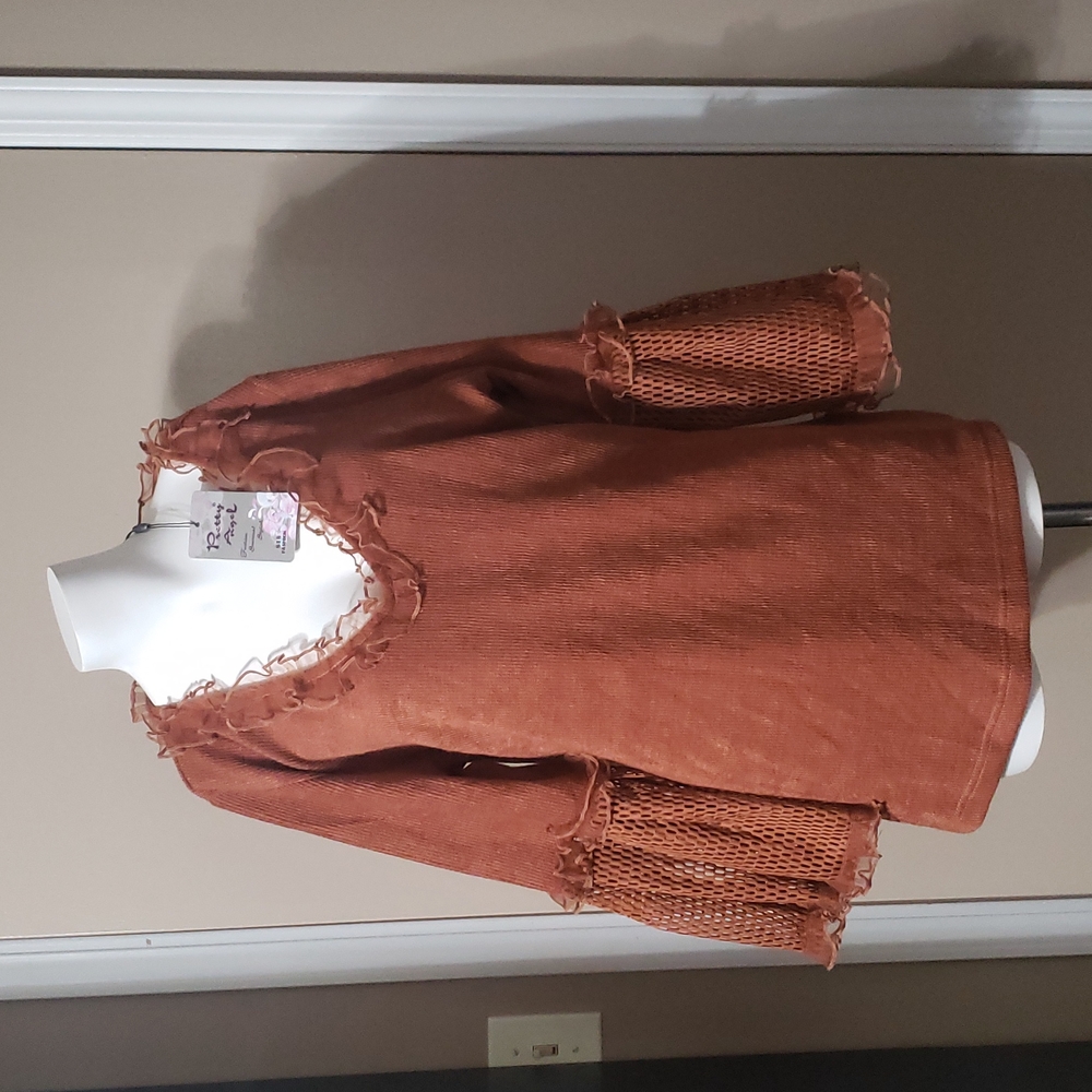 Pretty Angel Blouse with mesh arms and collar detailing NEW